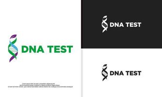 logo illustration vector graphic of DNA symbol combined with leaf.