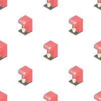 Coffee machine pattern seamless vector