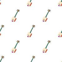 Musical instrument samisen pattern seamless vector