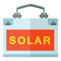 Solar generation icon, flat style vector