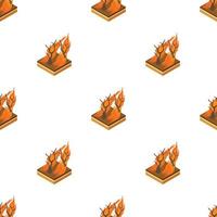 Forest fire pattern seamless vector