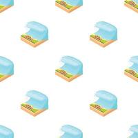 Tsunami wave pattern seamless vector