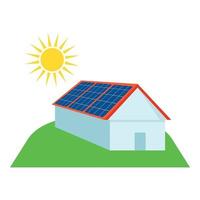 Alternative energy icon, flat style vector