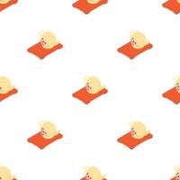 Kettle on tray pattern seamless vector