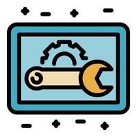 Maintenance service icon color outline vector