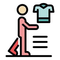 Clothes store client icon color outline vector