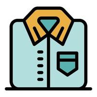 Formal shirt icon color outline vector