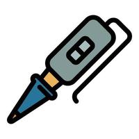 Digital soldering icon color outline vector