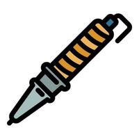 Soldering instrument icon color outline vector