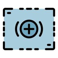 Camera record frame icon color outline vector