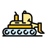 Caterpillar icon color outline vector