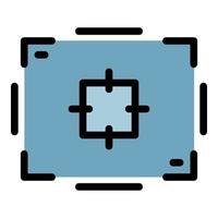 Aim record frame icon color outline vector
