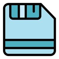 Floppy disk icon color outline vector