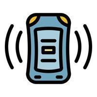 No driver car icon color outline vector