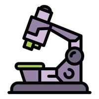 Microscope icon color outline vector