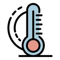 Hot temperature icon color outline vector