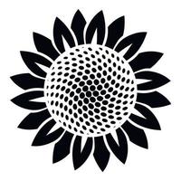 Sunflower icon, simple style vector