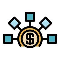 Money use icon color outline vector