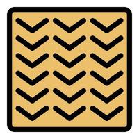 Linear paving icon color outline vector