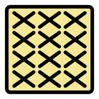 Surface paving icon color outline vector