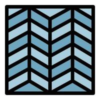Deck paving system, icon color outline vector