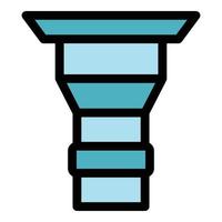 Drain gutter icon color outline vector