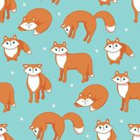 Seamless pattern with foxes for textile, fablic, paper and clothes. Vector illustration