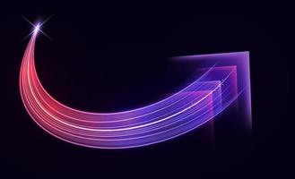 Modern abstract high-speed arrows light effect movement. Abstract modern hight speed light arrow line technology effect. Colorful dynamic motion on a dark background vector