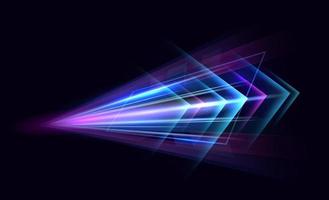 Abstract modern hight speed light arrow line technology effect. Modern abstract high speed motion. Colorful dynamic motion on a darkbackground. Vector illustration