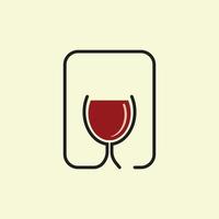 logotipo de icono de copas de vino vector