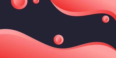 Fluid style banner design. gradient red background. Creative illustration for poster, web, landing, page, cover, advertisement, greeting, card, promotion. vector