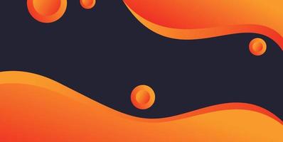 Dynamic stylish banner design. Orange element with fluid gradient. Creative illustration for poster, web, landing, page, cover, advertisement, greeting, card, promotion. vector