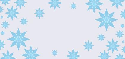 Vector illustration. Christmas background with decorated snowflakes