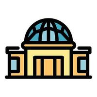 Planetarium icon color outline vector