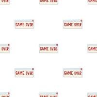 Game over pattern seamless vector