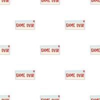 Game over pattern seamless vector