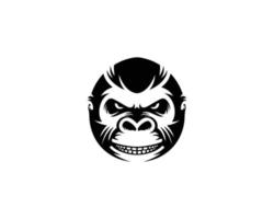 Editable Rounded Gorilla Head Logo Icon Design Element Vector illustration.