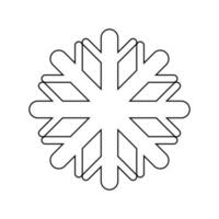 Snowflake icon, snowflake icon vector, in a fashionable flat style, isolated on a white background. vector