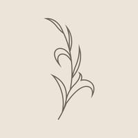 Hand drawn leaves line art vector