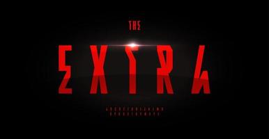 Futuristic experimental font. Modern cyberpunk letters for cyberspace lettering, space headline, unique logo, esport monogram. Innovative sans serif typeset for tech. Vector alphabet.