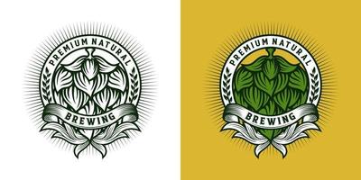 diseño de vector de logotipo de elaboración de cerveza