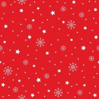 lindo feliz navidad estrella nieve copo de nieve confeti elemento ditsy espolvorear brillar pequeño lunares primavera línea resumen colorido pastel rojo sin costura patrón fondo para fiesta de navidad vector