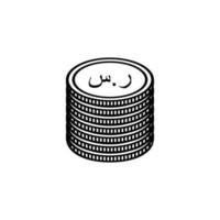 Arab Saudi Currency Icon Symbol, Saudi Riyal, SAR Sign. Vector Illustration