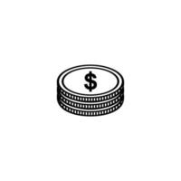 Dollar Icon Symbol, USD Sign. Vector Illustration