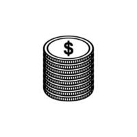 Dollar Icon Symbol, USD Sign. Vector Illustration