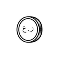 símbolo de icono de moneda de omán, rial omaní, signo de omr. ilustración vectorial vector