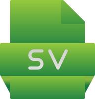 Sv File Format Icon vector