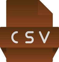 icono de formato de archivo csv vector