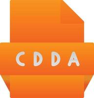 icono de formato de archivo cdda vector