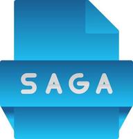 Saga File Format Icon vector